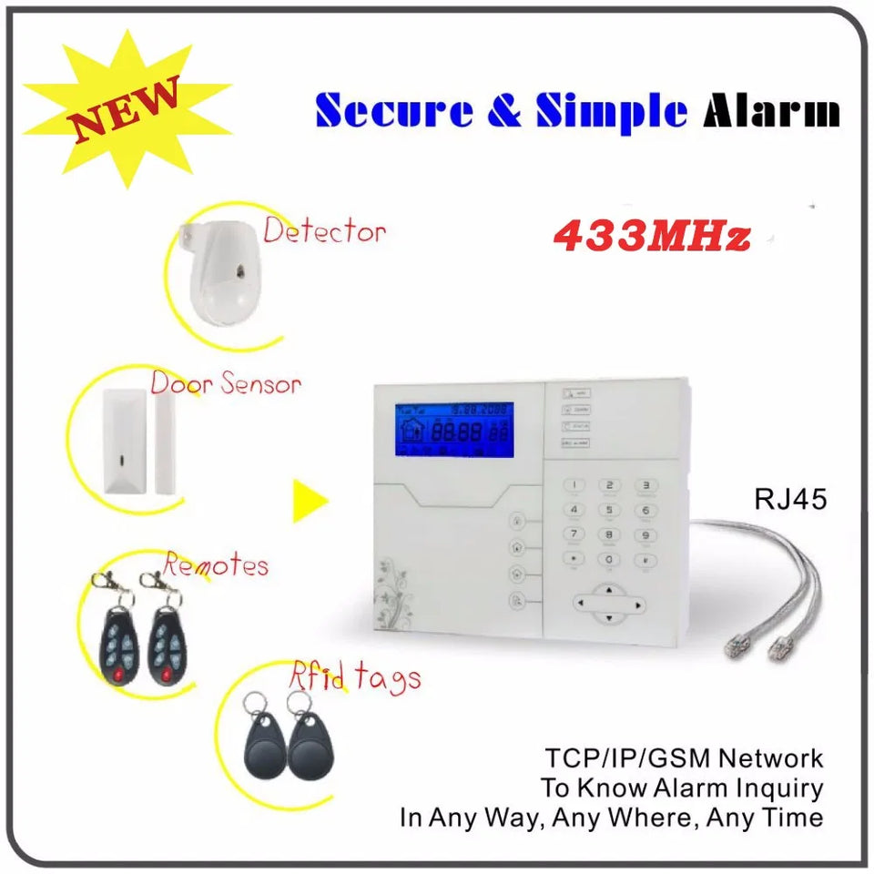 MD-211R Wireless 433/868MHz Alarm System ST-VGT ST-IIIB Focus Door Megnetic Sensor Window Detector with Lithium Battery Built-in