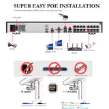 Gadinan 16CH 4K 8MP 5MP 1080P POE NVR Recorder Face Detection For CCTV Kit Security System 1080P/4MP/5MP/8MP/4K POE IP Camera