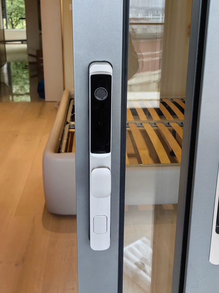 Sliding Gate Fingerprint Lock Broken Bridge Aluminum Screen Door Integrated Sliding Door Smart Lock Aluminium Alloy Door Password Lock Pass Lock