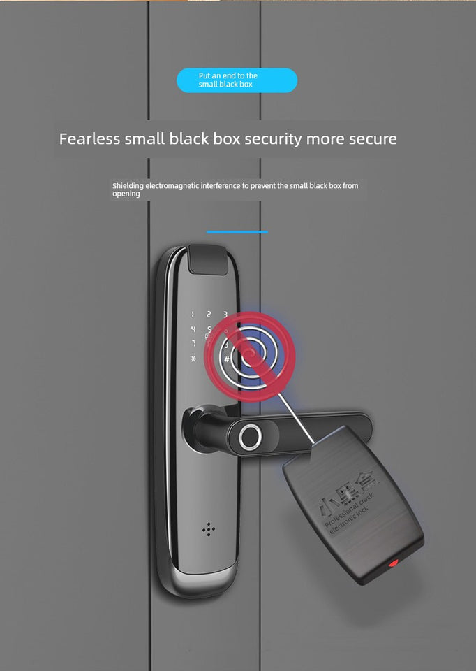 Wooden Door Home Room Bedroom Fingerprint Lock