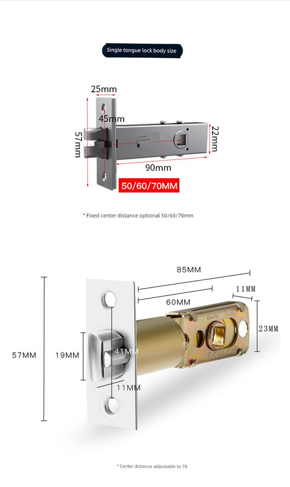 Indoor Fingerprint Lock Bedroom Office Password Lock Room Wooden Door Smart Lock Replaceable For Home Spherical Electronic Lock