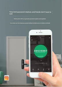 Wooden Door Home Room Bedroom Fingerprint Lock