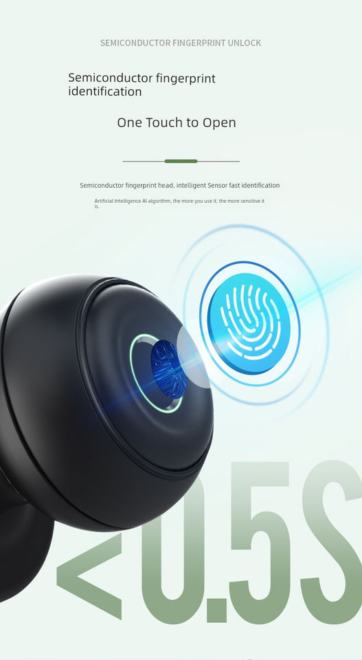 Spherical Room Door Office Neutral Fingerprint Lock