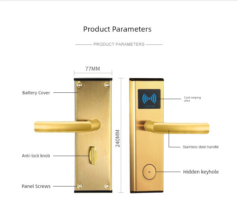 Cadoria Hotel Door Lock Card Lock Smart Magnetic Card Lock Electronic Inductive Lock Hotel Apartment B & B Card Lock