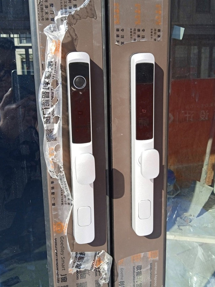 Sliding Gate Fingerprint Lock Broken Bridge Aluminum Screen Door Integrated Sliding Door Smart Lock Aluminium Alloy Door Password Lock Pass Lock