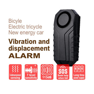 Security Anti Lost Wireless Remote Control Waterproof Vibration Detector Motorcycle Electric Bicycle Car Bike Alarm Sensor