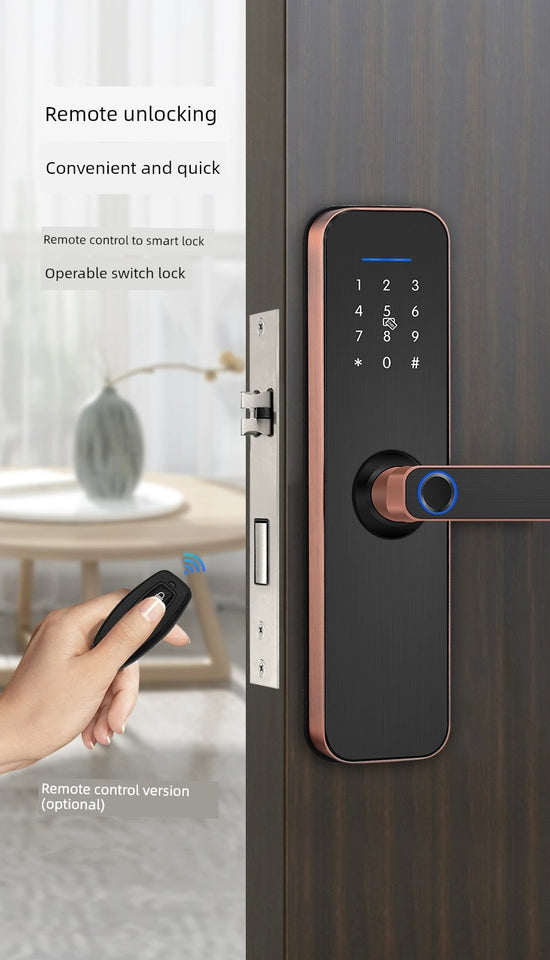 Inner Door Digital Room Remote Control Apartment Fingerprint Lock