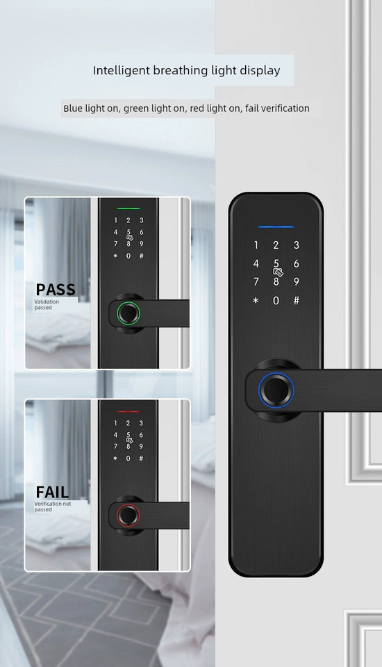 Inner Door Digital Room Remote Control Apartment Fingerprint Lock