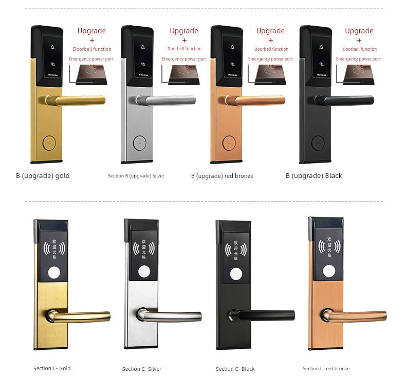 Cadoria Hotel Door Lock Card Lock Smart Magnetic Card Lock Electronic Inductive Lock Hotel Apartment B & B Card Lock