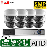 H.265 5MP AHD Camera Set Outdoor Waterproof CCTV Camera Security System Kit Dome 8CH DVR Vdieo Surveillance System Kit XMEYE 4CH