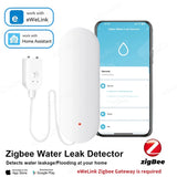 ZigBee 3.0 Water Leakage Sensor Flood Alarm Water Level Overflow Detector Smart Security System Work with eWeLink Zigbee Gateway