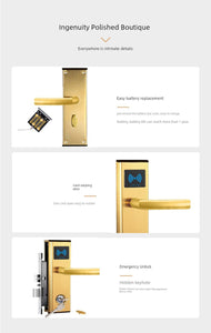 Cadoria Hotel Door Lock Card Lock Smart Magnetic Card Lock Electronic Inductive Lock Hotel Apartment B & B Card Lock