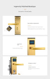 Cadoria Hotel Door Lock Card Lock Smart Magnetic Card Lock Electronic Inductive Lock Hotel Apartment B & B Card Lock