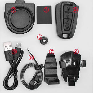 Wireless Bicycle Vibration Alarm USB Rechargeable Motorcycle Bike Alarm Remote Anti-Theft Bike Detector Alarm System