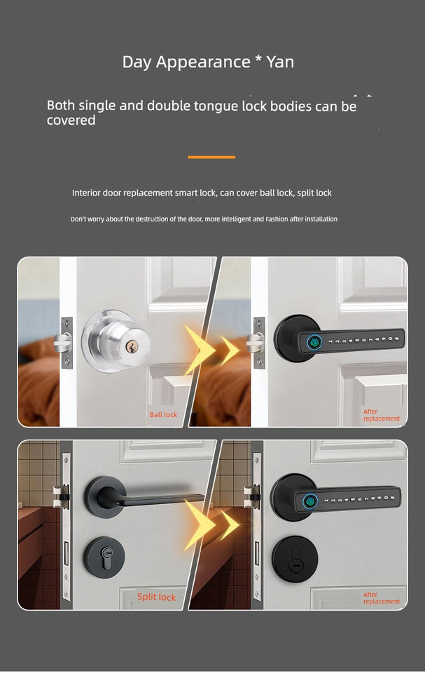 Bedroom Room Door Neutral Fingerprint Lock