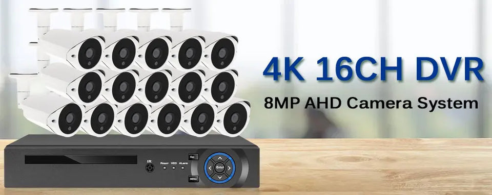 4K 16CH DVR Kit Outdoor Face Detection AHD CCTV Camera Security System Kit 8MP 16 Channel BNC Camera Video Surveillance System