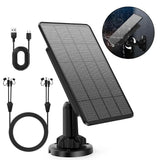 Solar Panel for Trail Cameras with 5000mAh Lithium Battery IP66 Waterproof Compatible with 6V and 12V Outdoor Security Cameras