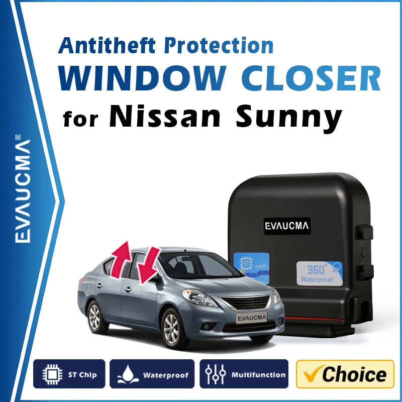 For Nissan Sunny N17 N18 Car Antitheft Protection Window Closer Lifter Kit Auto Power Window Close System Alarm Accessories