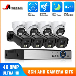 8MP 8CH DVR Camera Video Surveillance System Full Color Night Vision AHD Security Camera Kit 4CH XMEYE CCTV Surveillance Set 4K