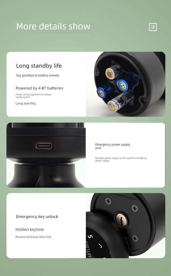 Spherical Room Door Office Neutral Fingerprint Lock