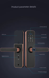 Inner Door Digital Room Remote Control Apartment Fingerprint Lock