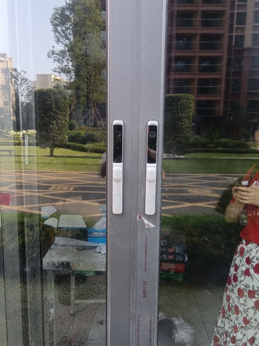 Sliding Gate Fingerprint Lock Broken Bridge Aluminum Screen Door Integrated Sliding Door Smart Lock Aluminium Alloy Door Password Lock Pass Lock